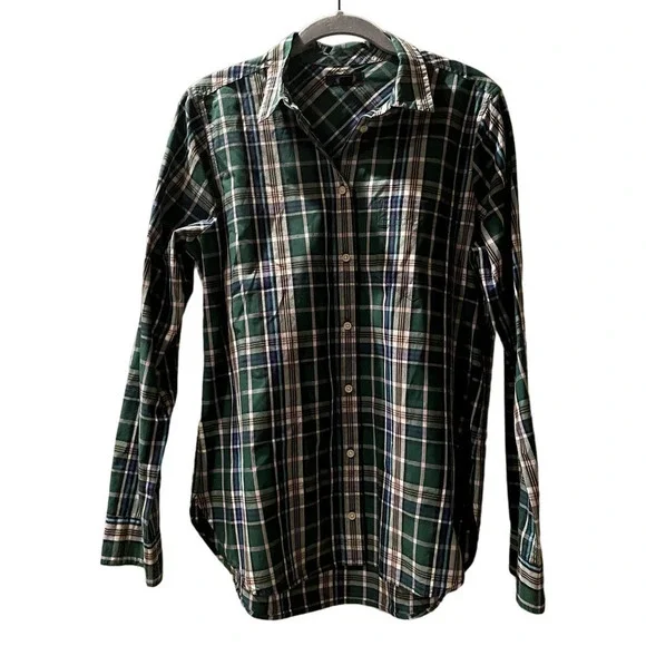 J CrewTraditional Green/Blue Tulsa Plaid Classic Fit Shirt - Picture 2 of 4